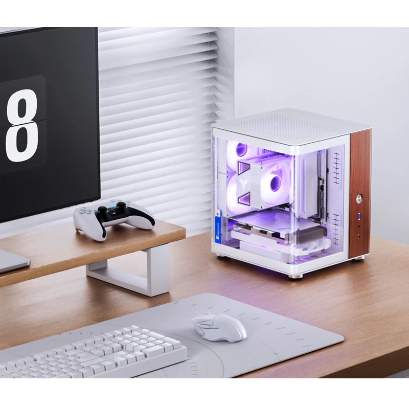 Jonsbo TK-0 caja Mini-ITX con cristal templado - Blanco
