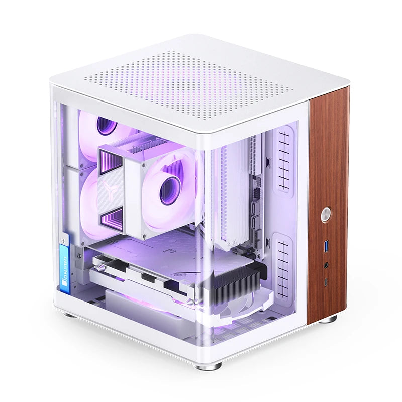 Jonsbo TK-0 caja Mini-ITX con cristal templado - Blanco