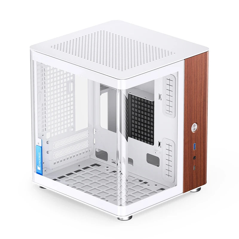 Jonsbo TK-0 caja Mini-ITX con cristal templado - Blanco