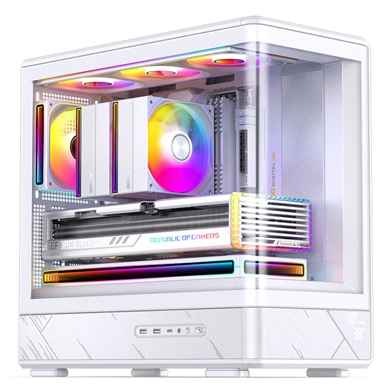 Jonsbo D200 Midi-Tower Caja gaming mATX - Blanco