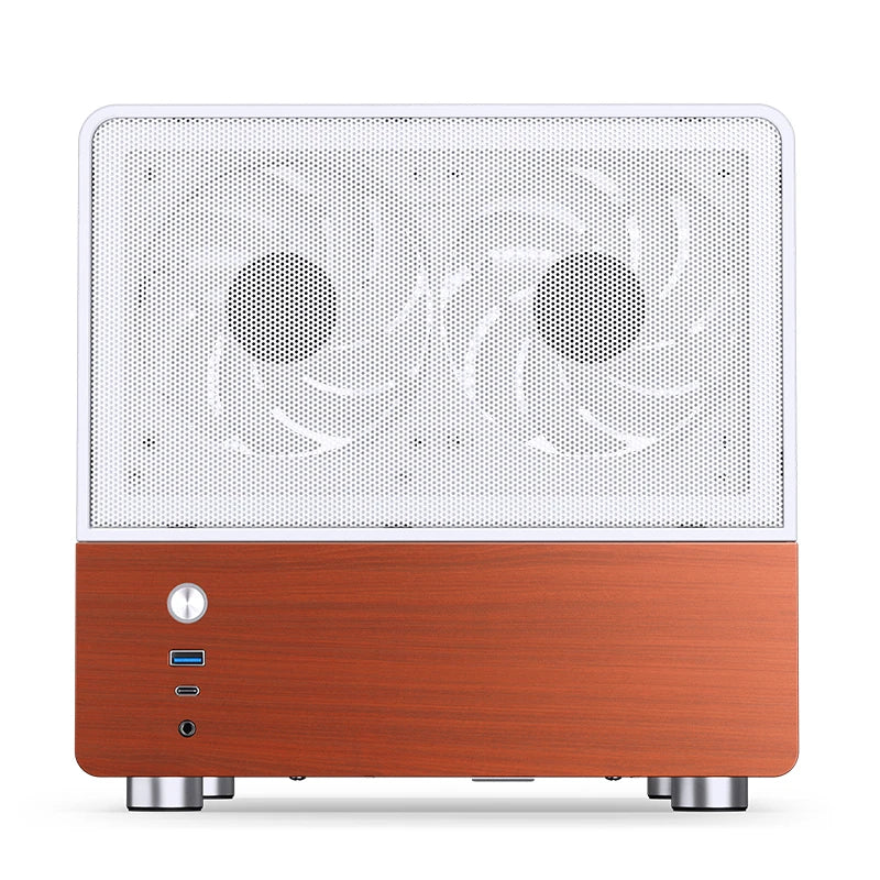 Jonsbo V12 caja mini torre panorámica Micro-ATX - Blanco