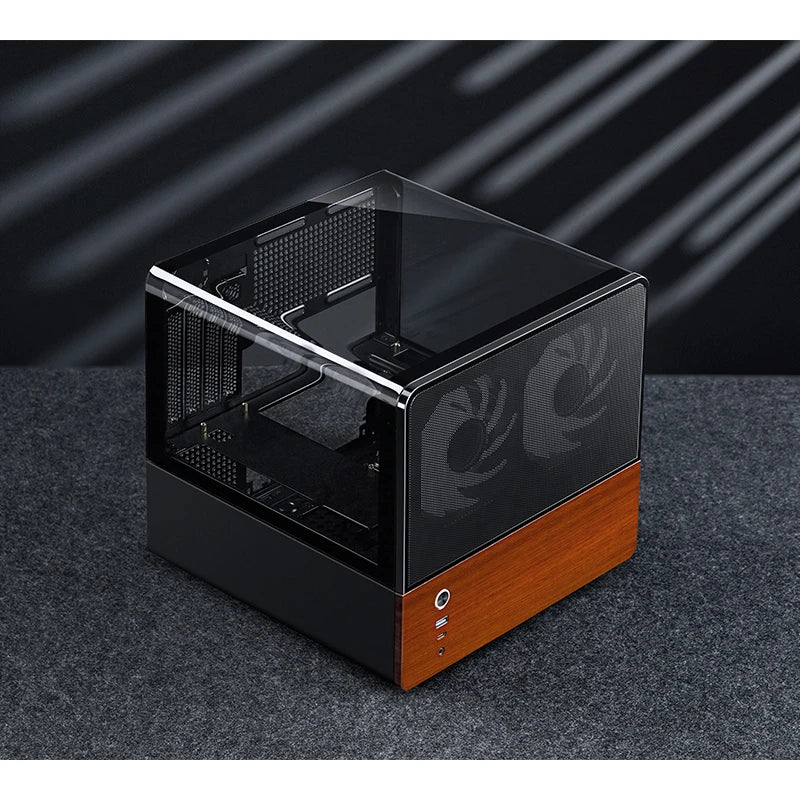 Caja de ordenador Jonsbo V12 Negro, Madera