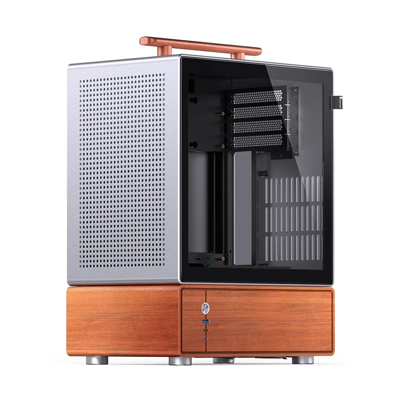 Jonsbo T7 Mid Tower mATX cristal templado - Plata