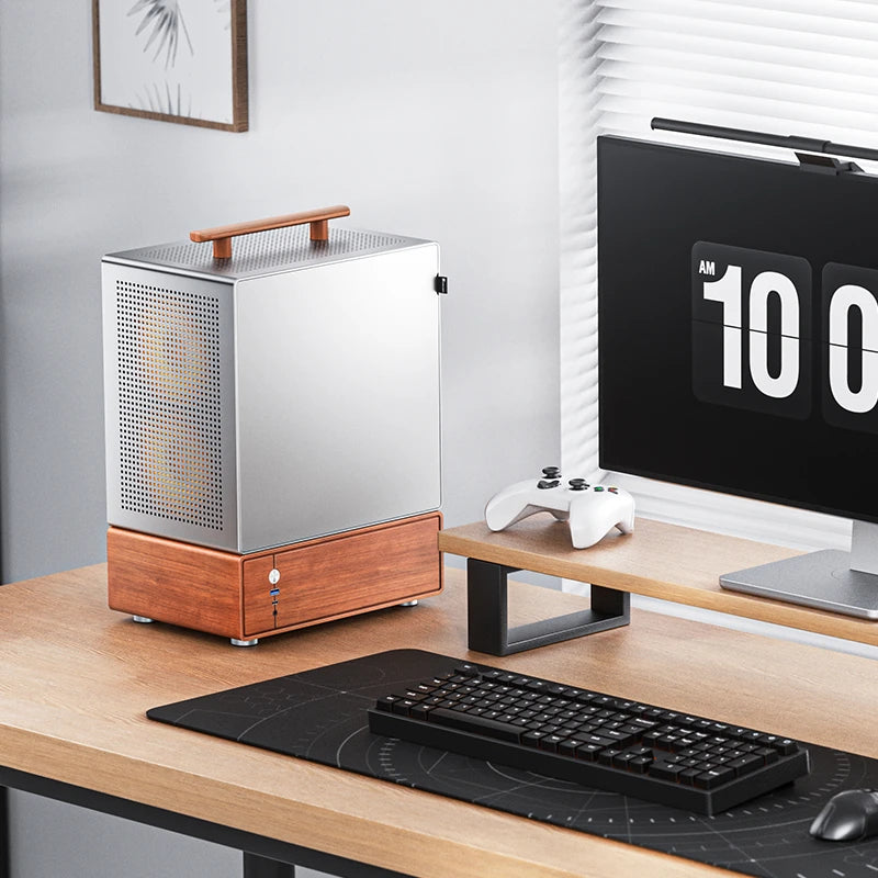 Jonsbo T7 Mid Tower mATX cristal templado - Plata
