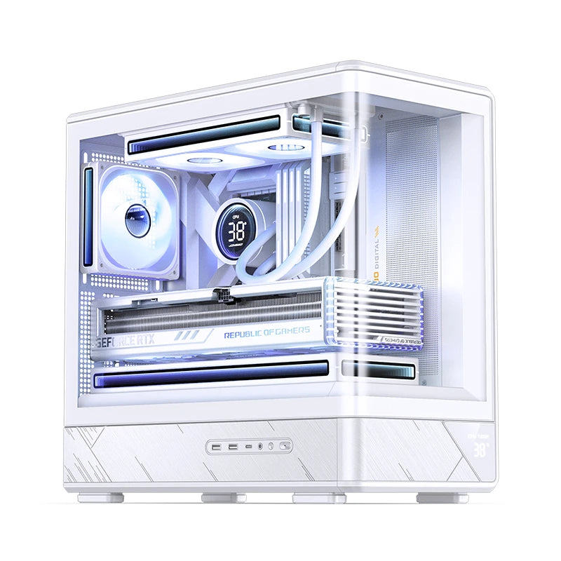 Jonsbo D200 Midi-Tower Caja gaming mATX - Blanco