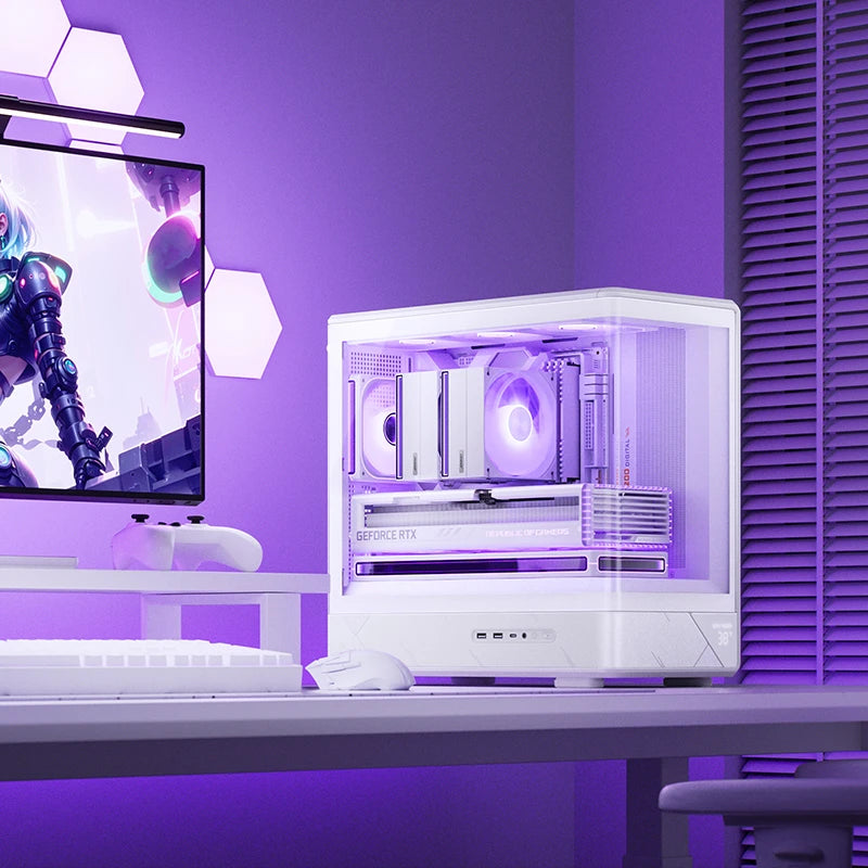 Jonsbo D200 Midi-Tower Caja gaming mATX - Blanco