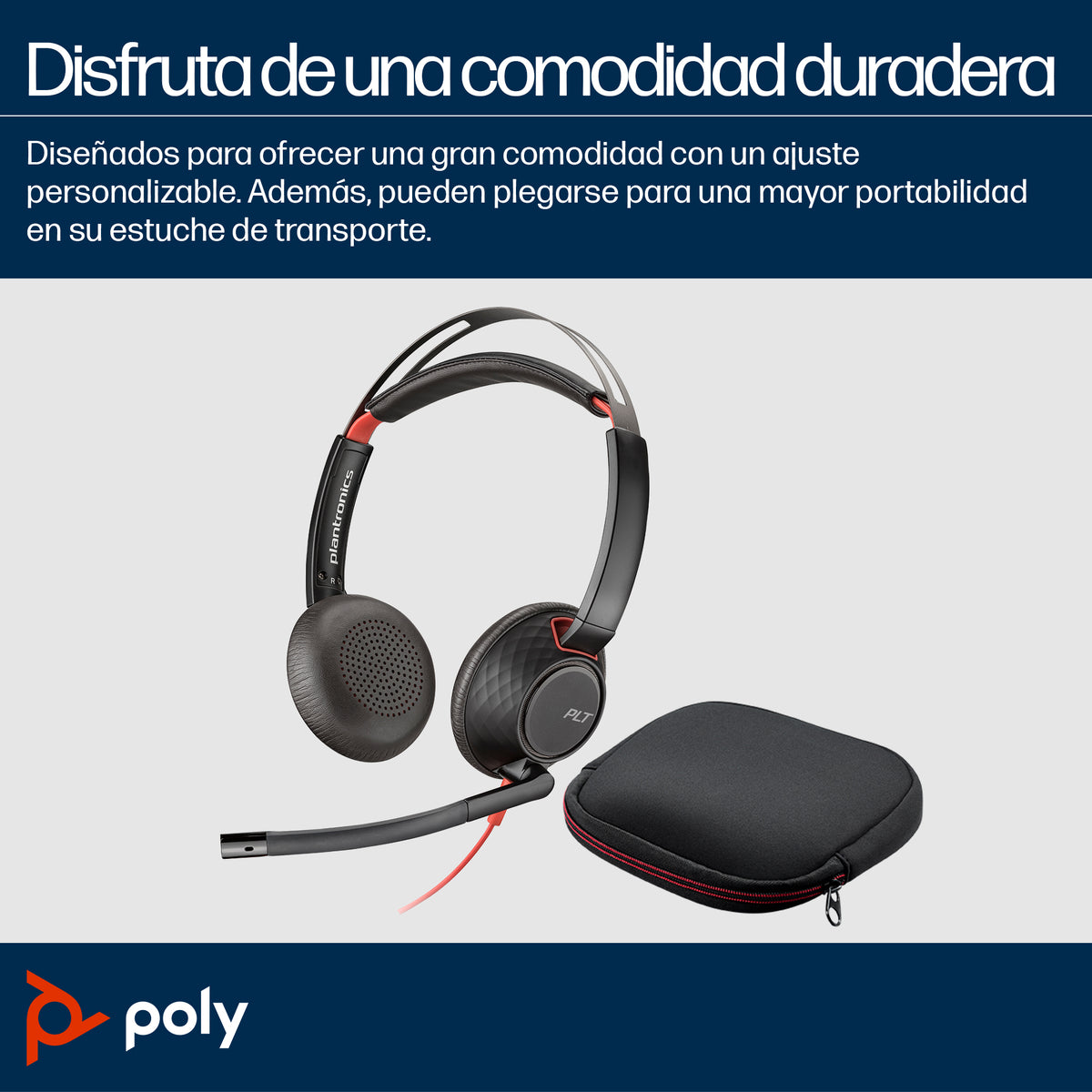 HP Poly Blackwire 5220 Stereo USB-C Headset +3.5mm Plug +USB-C/A Adapter Alámbrico Diadema Business/Everyday USB Tipo C Negro (4)