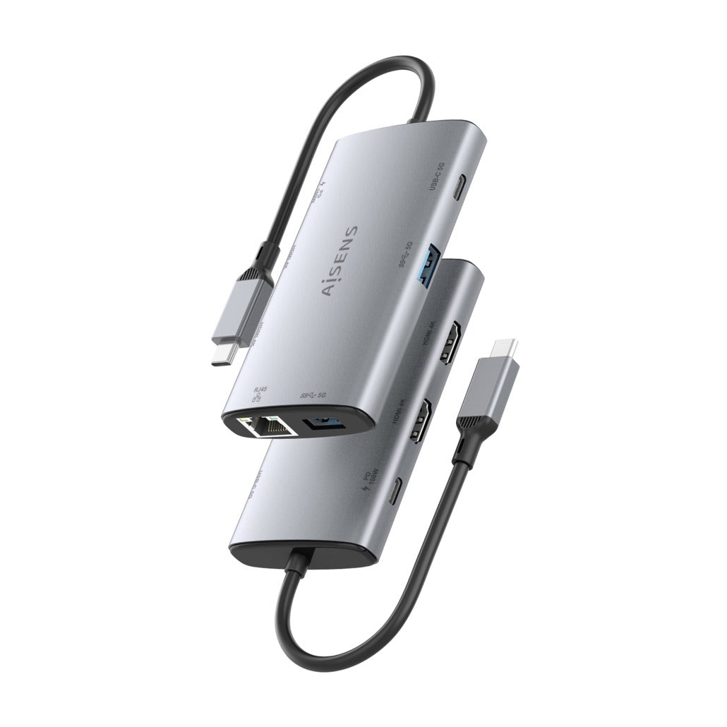 AISENS ASUC-7P049-GR base para portátil y replicador de puertos Alámbrico USB 3.2 Gen 1 (3.1 Gen 1) Type-C (4)