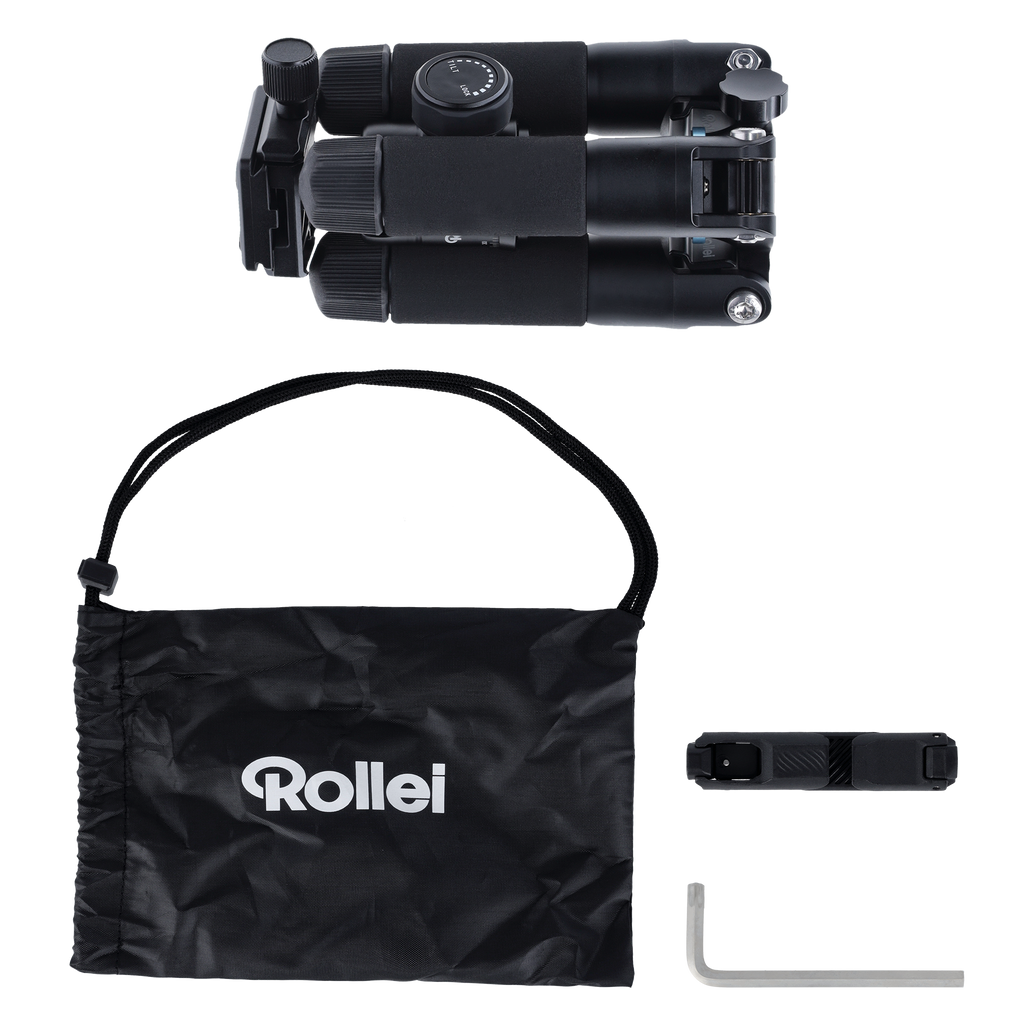 Trípode Rollei M5-Mini para cámaras digitales/de cine 3 patas Negro, Azul