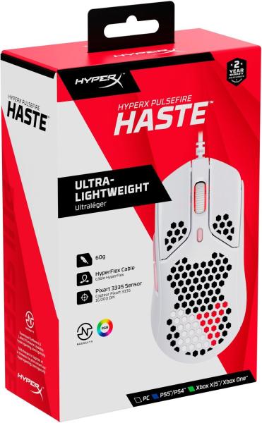 Ratón gaming Kingston Technology HyperX Pulsefire Haste blanco HMSH1-A-WT/G