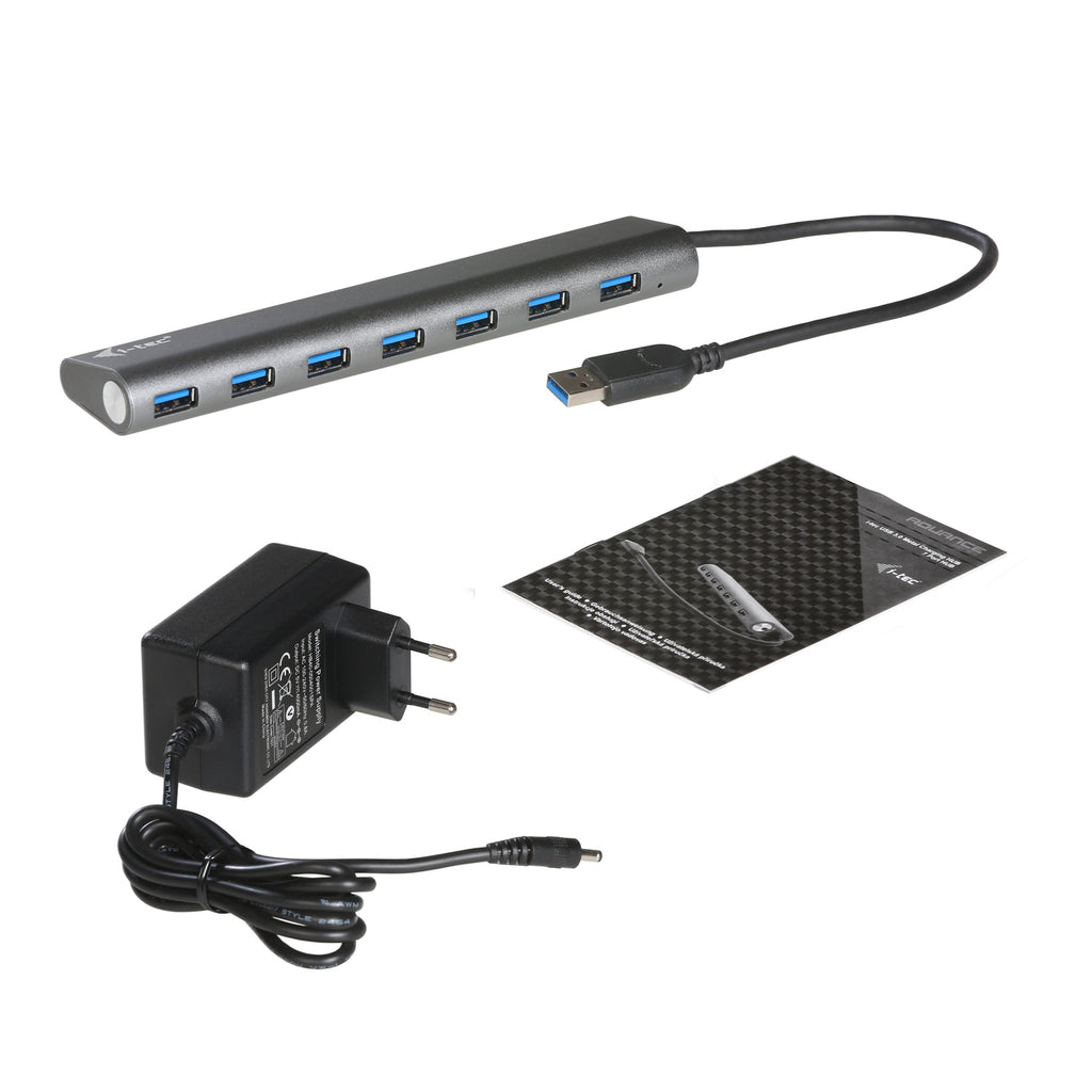 i-tec Metal U3HUB778 hub de interfaz USB 3.2 Gen 1 (3.1 Gen 1) Type-A 5000 Mbit/s Plata (4)