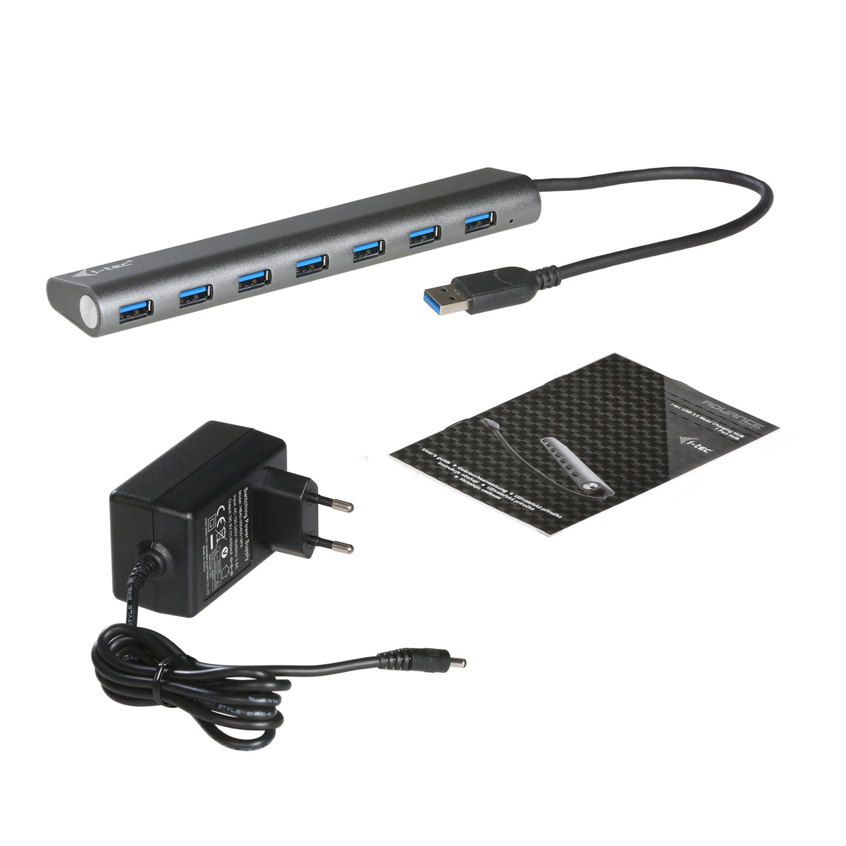 i-tec Metal U3HUB778 hub de interfaz USB 3.2 Gen 1 (3.1 Gen 1) Type-A 5000 Mbit/s Plata (4)