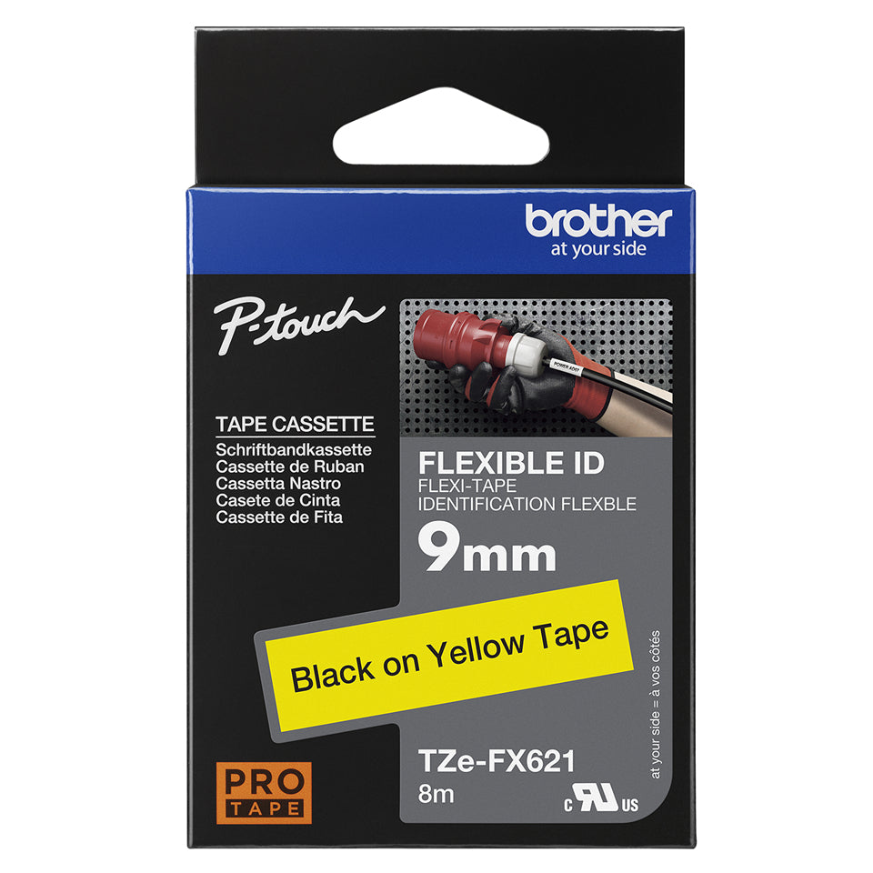 Brother TZE-FX621 cinta para impresora de etiquetas Negro sobre amarillo (5)