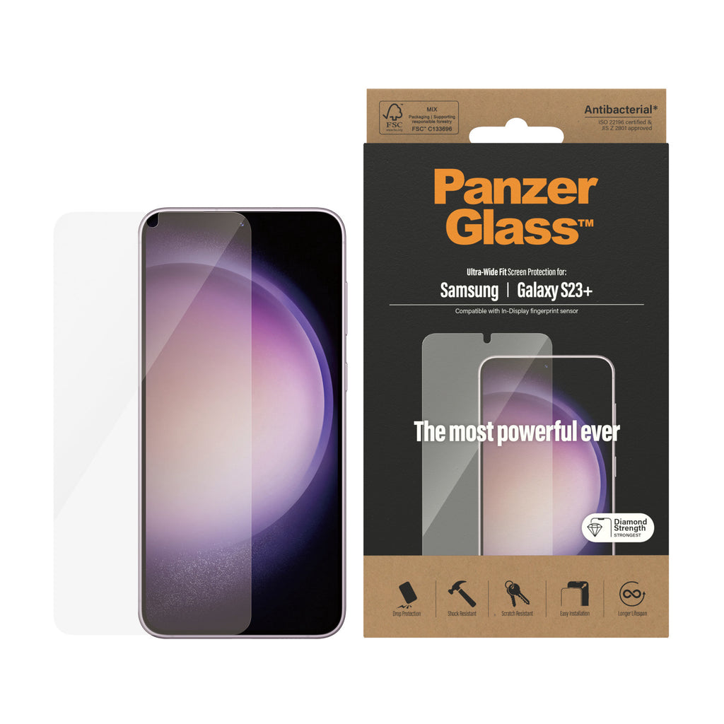 PanzerGlass ® Screen Protector Samsung Galaxy S23+ | Ultra-Wide Fit Protector de pantalla 1 pieza(s) (2)