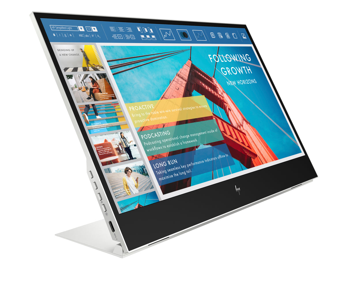 HP Clone of E14 G4 Portable Monitor 1B065AT pantalla para PC 35,6 cm (14") 1920 x 1080 Pixeles Full HD LCD Blanco (3)