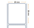 Labels, Zebra, Sintético, Z-Ultimate 3000T Blanco, A: 20 mm, Al: 20 mm, L: 200 mm, C: 76 mm 3012351-T