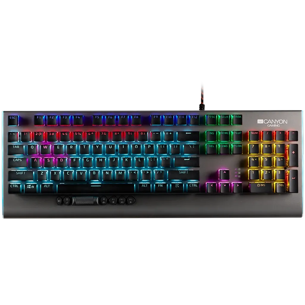 Canyon Interceptor teclado Gaming USB QWERTY Inglés US Gris