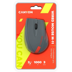 Canyon M-11 ratón Oficina Diestro USB Tipo A Óptico 1000 DPI