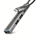 Axagon HUB USB HUE-STC, 4x USB ALU STRIP hub, 1x USB-A 5Gbps, 2x USB-A & 1x USB-C 480Mbps, kabel USB-C 12cm USB 3.2 Gen 1 (3.1 Gen 1) Type-C 5 Mbit/s Gris