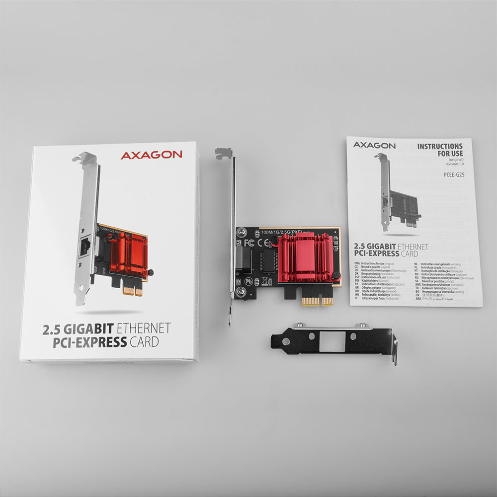 Axagon PCEE-G25 adaptador y tarjeta de red Interno Ethernet 2500 Mbit/s (6)