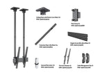 Multibrackets 6404 soporte para pantalla de señalización 2,54 m (100") Negro (7)