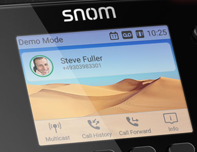 Snom D713 teléfono IP negro TFT vista 3