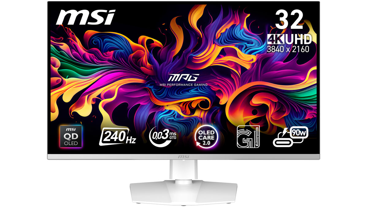 MSI MPG 321URXW QD-OLED pantalla para PC 80 cm (31.5") 3840 x 2160 Pixeles 4K Ultra HD Blanco (4)