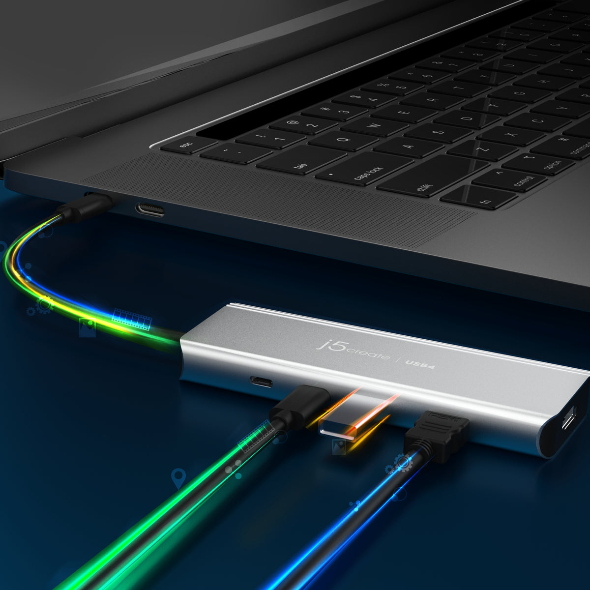 j5create JCD401 Alámbrico USB 3.2 Gen 2 (3.1 Gen 2) Type-C Plata