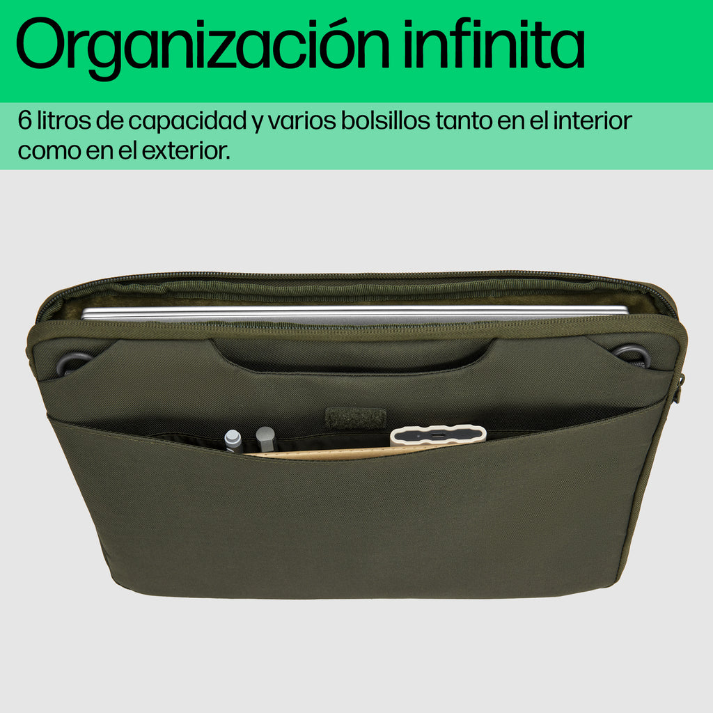 HP 15.6 Modular Laptop Sleeve 39,6 cm (15.6") Verde, Gris (6)