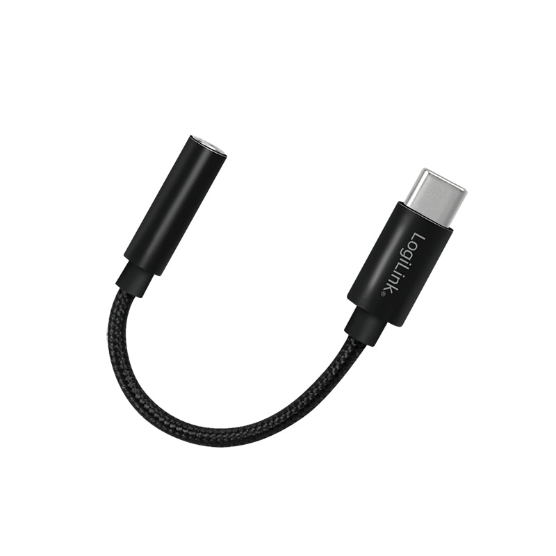 LogiLink UA0398 cable de audio 0,13 m 3.5mm TRRS USB Tipo C Negro (3)