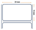 Labels, Zebra, Sintético, Z-Ultimate 3000T, An: 21 mm, Al: 11 mm, G: 200 mm, C: 76 mm 3007278
