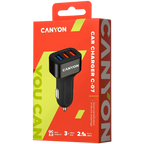 Canyon CNE-CCA07B cargador para dispositivo móvil Universal Negro Mechero