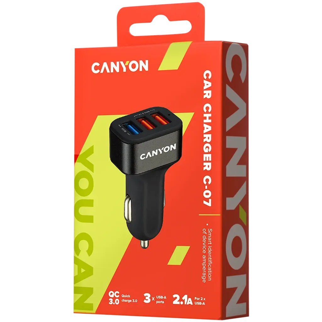Canyon CNE-CCA07B cargador para dispositivo móvil Universal Negro Mechero