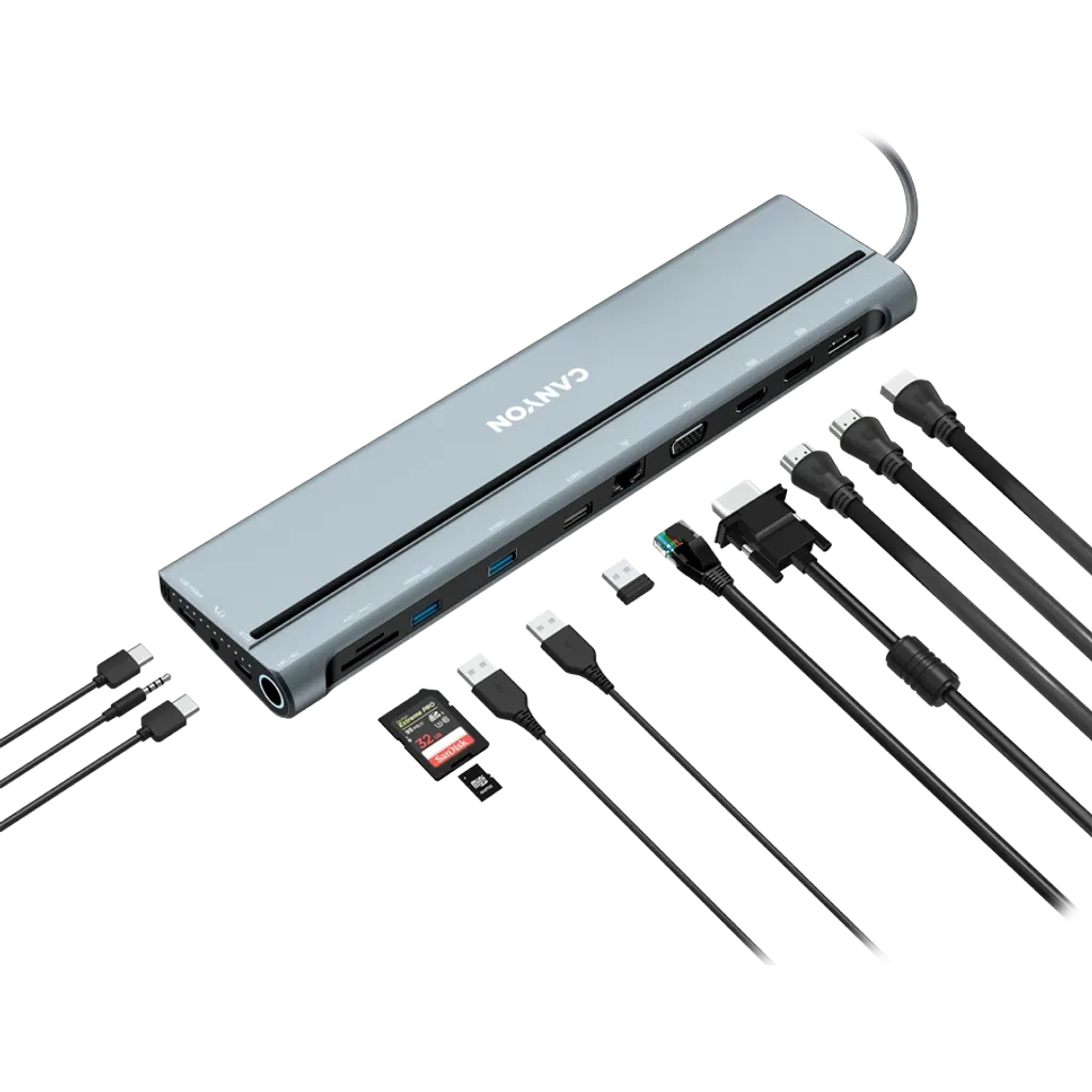 Canyon DS-90 USB 3.2 Gen 1 Tipo C Gris