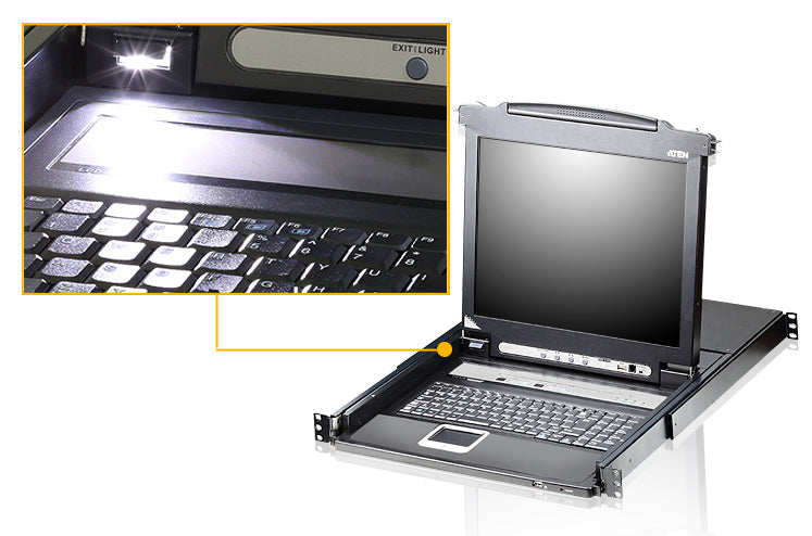 ATEN CL5708N consola de rack 48,3 cm (19") Negro 1U (3)