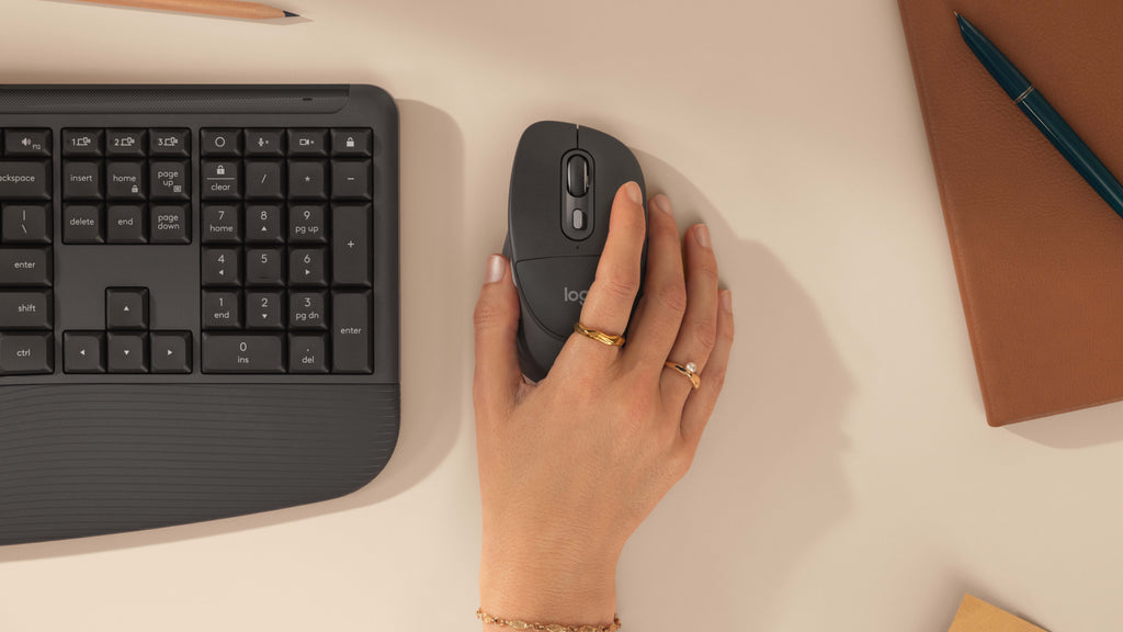 Logitech Signature Comfort Plus Combo MK880 teclado Ratón incluido Universal RF Wireless + Bluetooth QWERTZ Alemán Grafito (7)