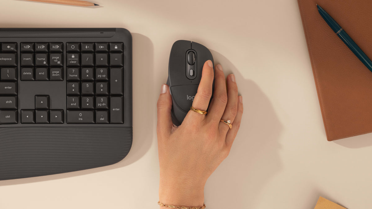 Logitech Signature Comfort Plus Combo MK880 teclado Ratón incluido Universal RF Wireless + Bluetooth QWERTZ Alemán Grafito (7)
