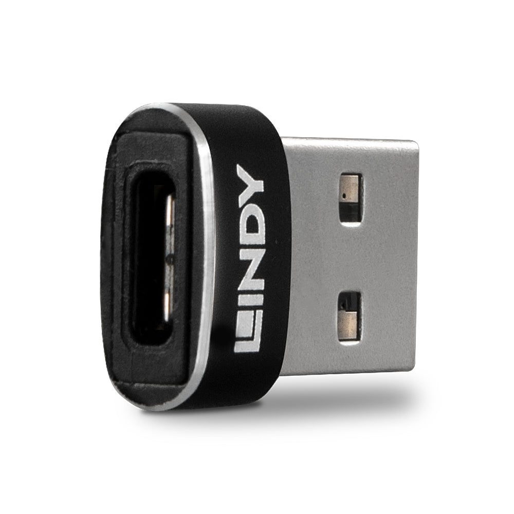 Lindy 41884 cambiador de género para cable USB Type-A USB Type-C Negro (3)