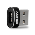 Lindy 41884 cambiador de género para cable USB Type-A USB Type-C Negro (3)