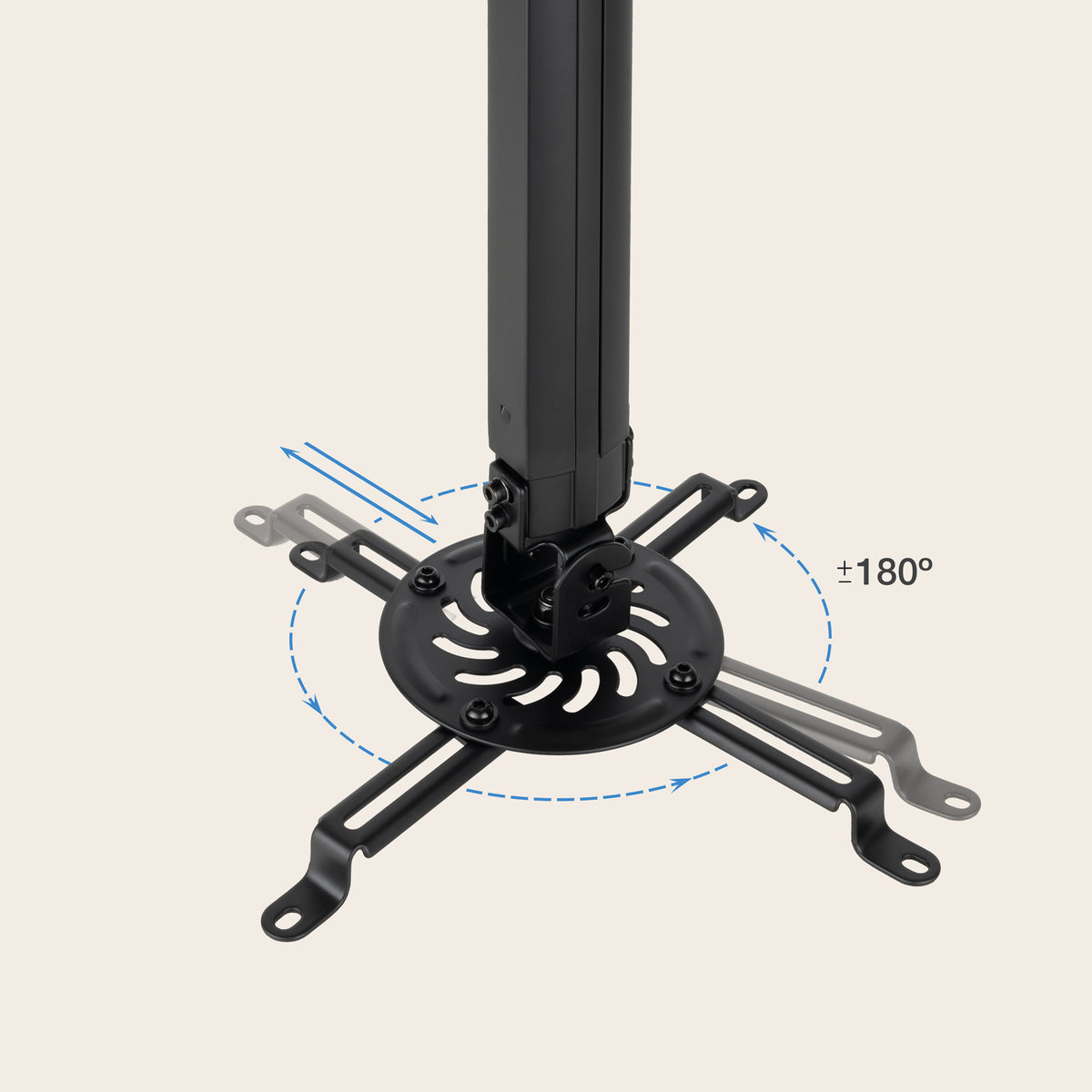 TooQ PJ3030TN-B montaje para projector Negro (4)
