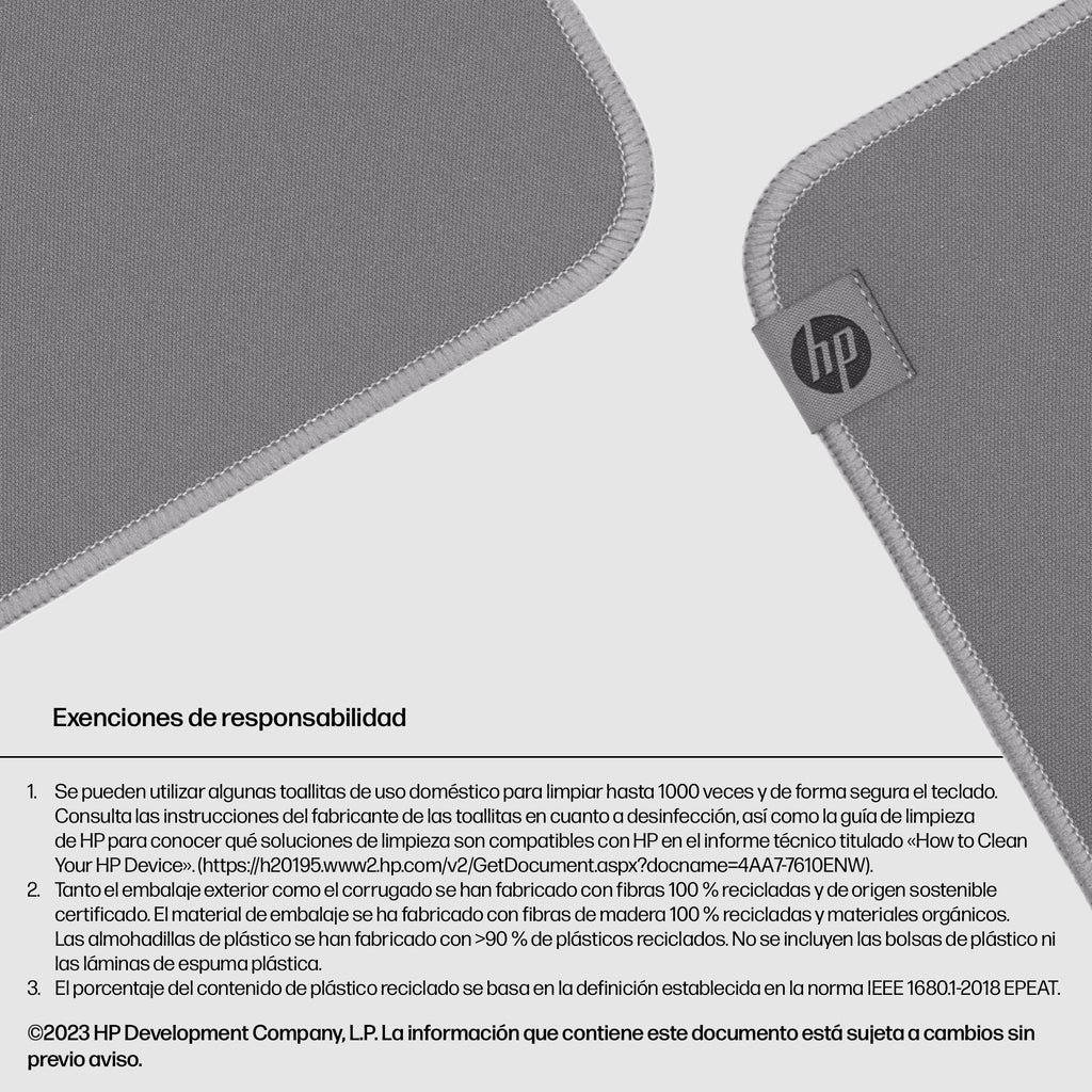HP 100 Sanitizable Mouse Pad Gris (7)