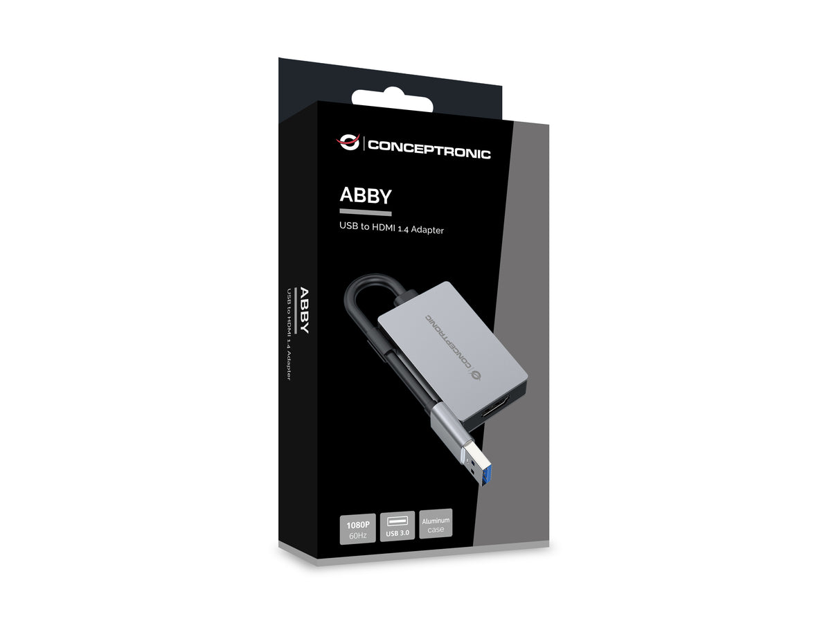 Conceptronic ABBY22G Adaptador gráfico USB 1920 x 1080 Pixeles Gris (7)