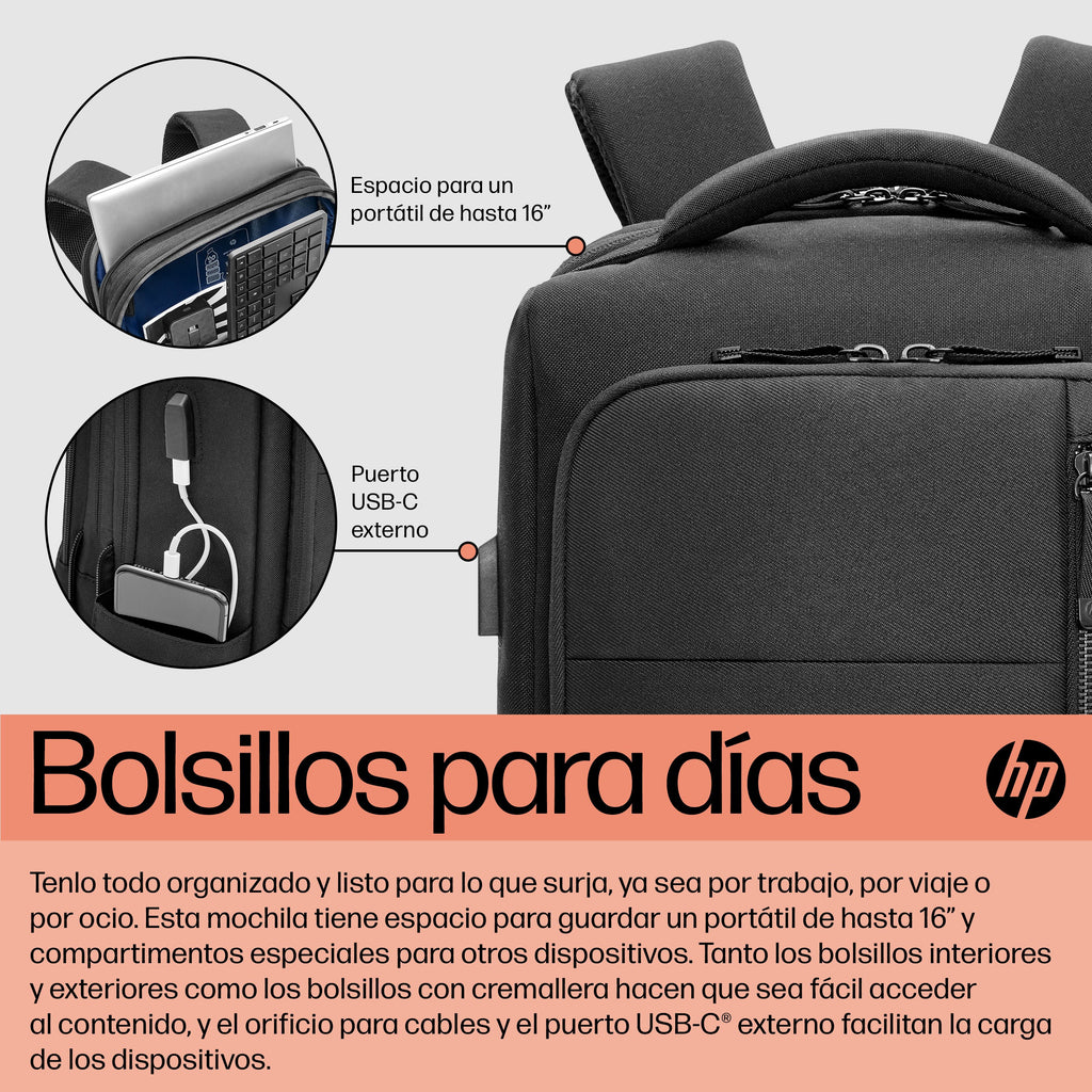 HP Renew Executive 16-inch Laptop Backpack 40,9 cm (16.1") Negro (8)