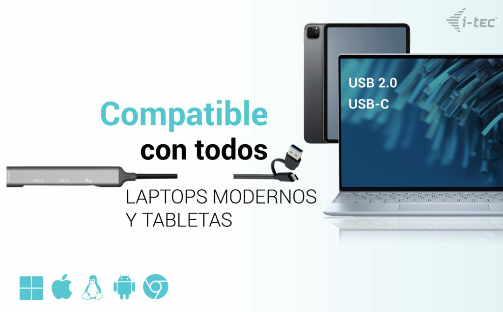 i-tec CAHUBMETALMINI4 hub de interfaz USB 3.2 Gen 1