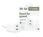 PanzerGlass empower™ by ® Turbo 45W Charger incl. 2 x USB-C | EU Plug | Silver White Smartphone Blanco Corriente alterna Carga rápida Interior (2)