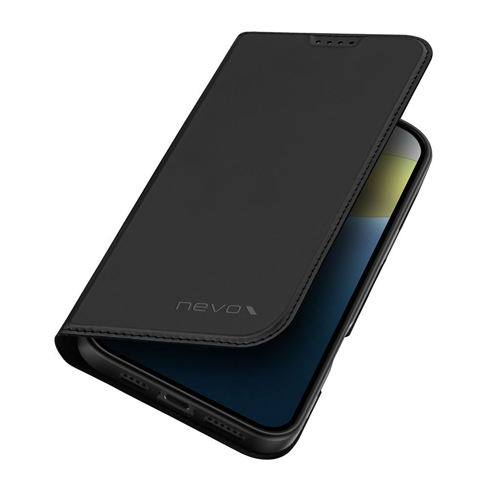 nevox 2371 funda para móvil 17 cm folio negro
