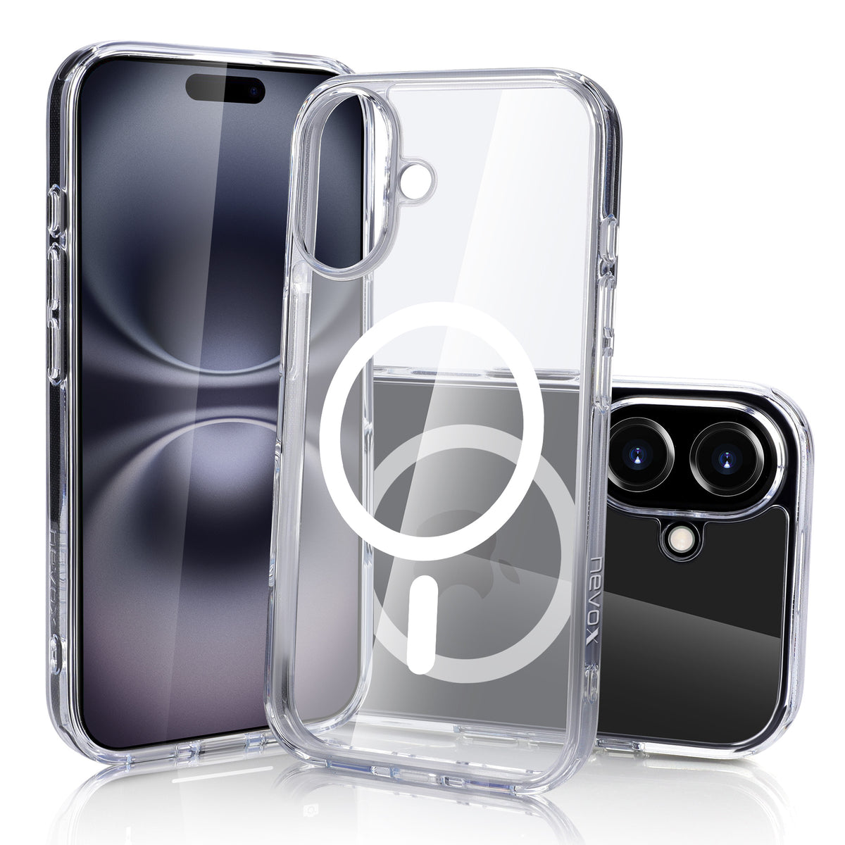 nevox 2387 funda para móvil 17 cm carcasa transparente