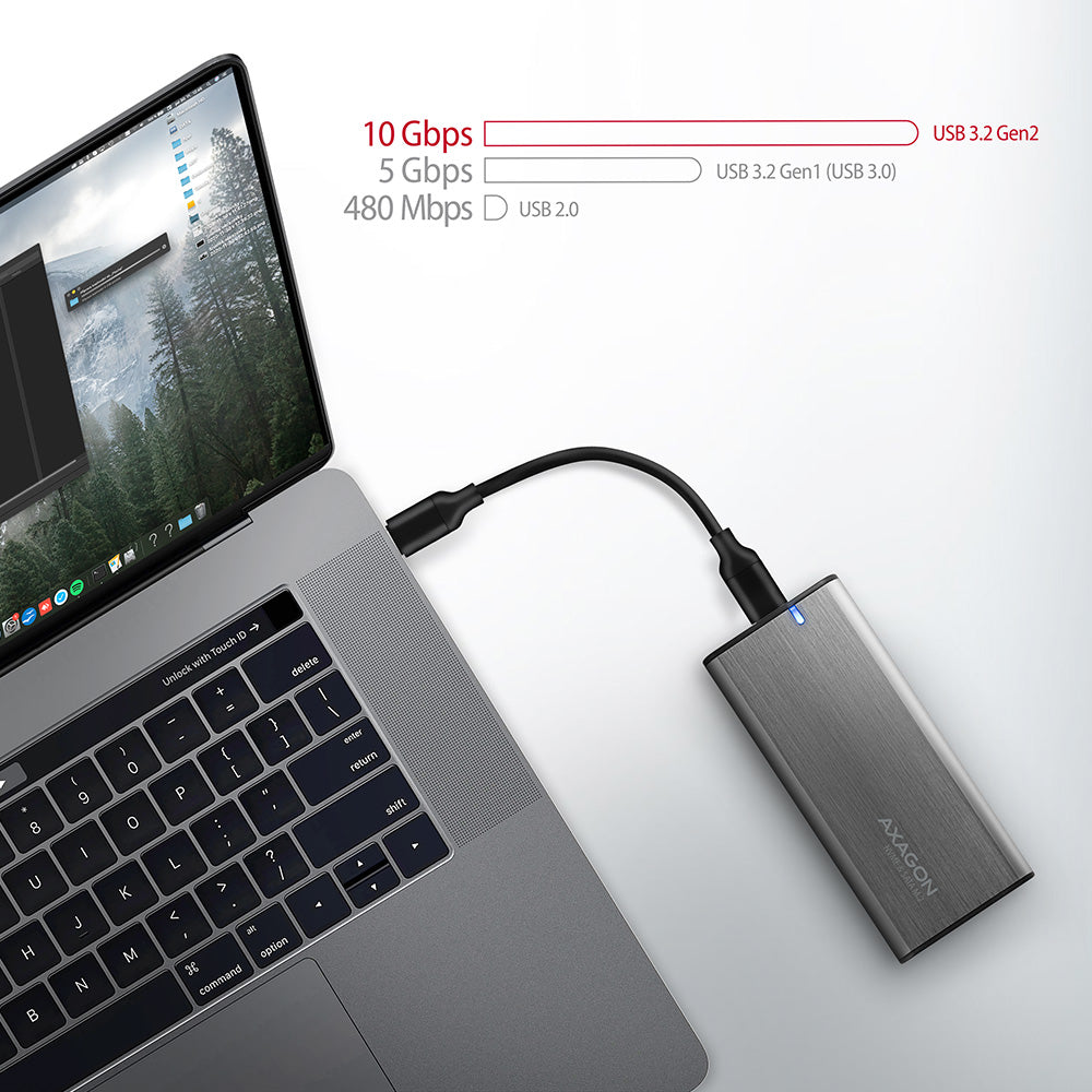 Axagon EEM2-SG2 caja para disco duro externo Caja externa para unidad de estado sólido (SSD) Gris M.2 (7)
