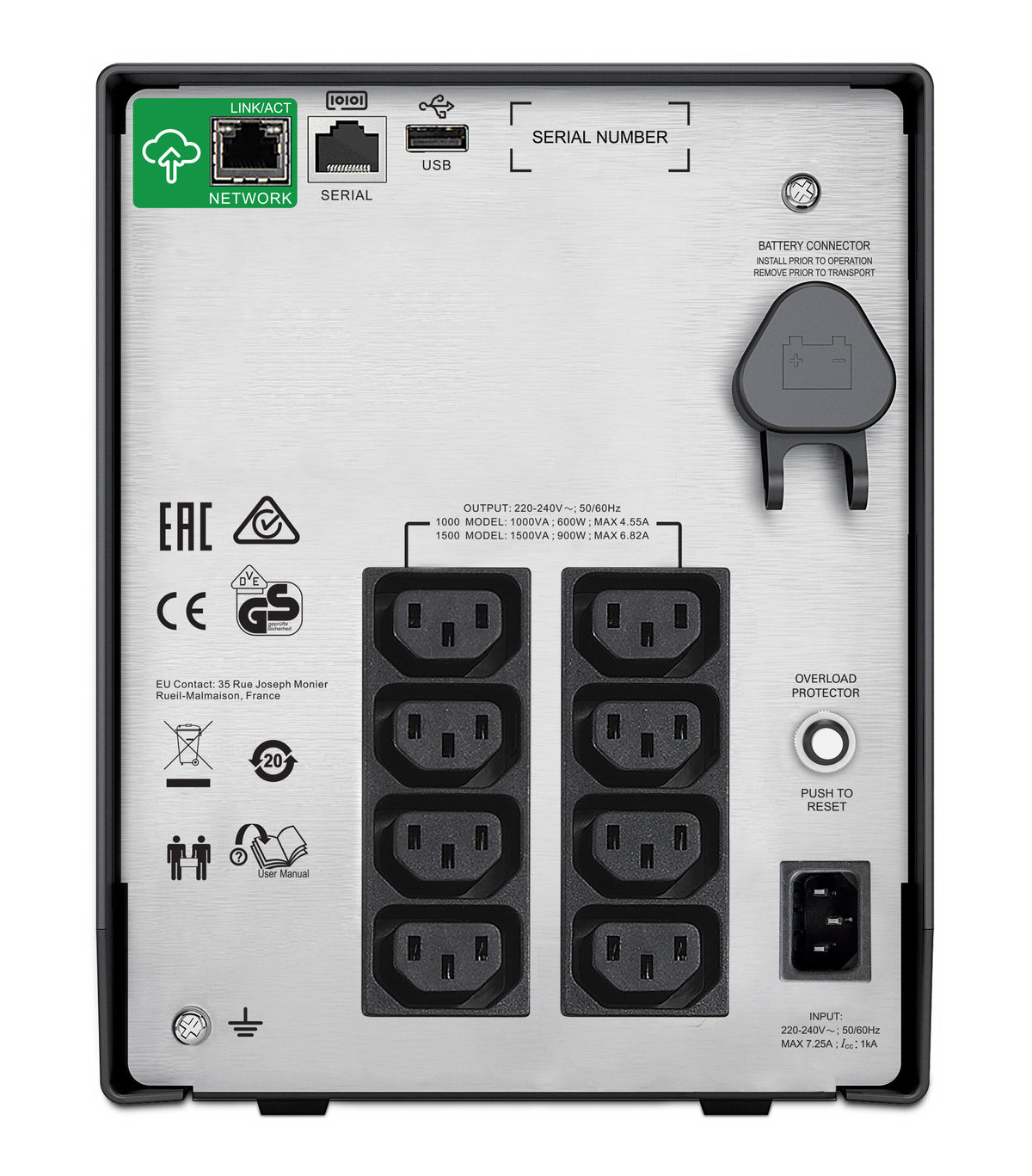 APC SMC1500IC sistema de alimentación ininterrumpida (UPS) Línea interactiva 1,5 kVA 900 W 8 salidas AC (3)