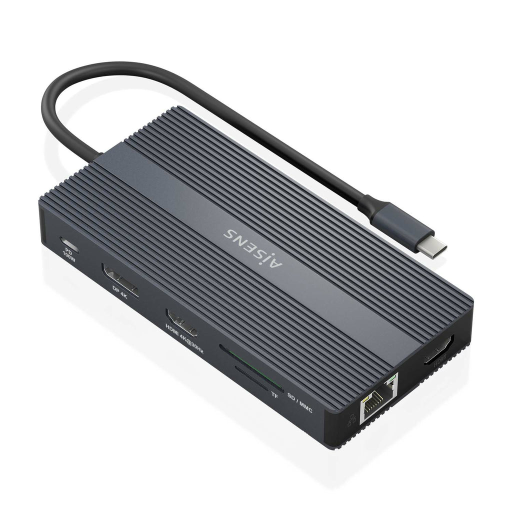 AISENS ASUC-12P017-GR base para portátil y replicador de puertos Alámbrico USB 3.2 Gen 1 (3.1 Gen 1) Type-C (2)